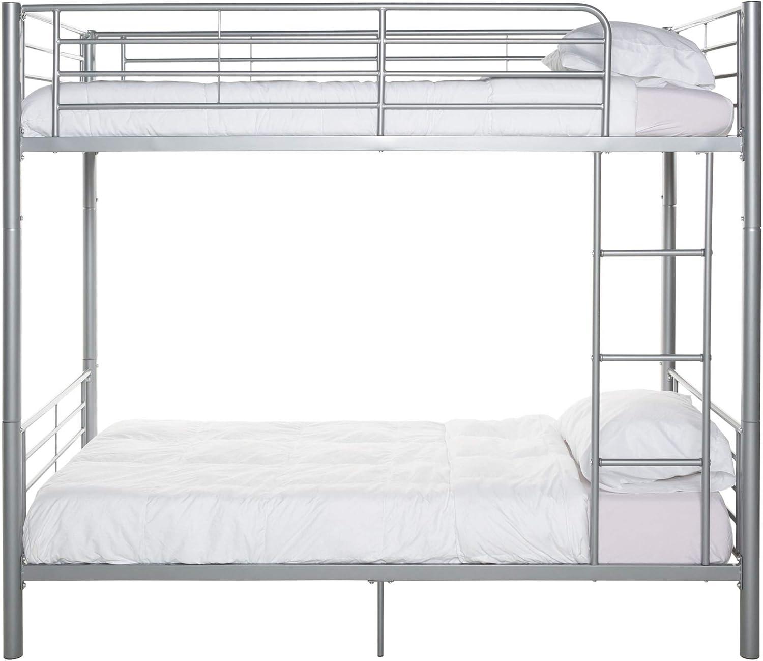 imageWalker Edison Elodie Urban Industrial Twin over Twin Metal Bunk Bed Twin over Twin BlackSilver
