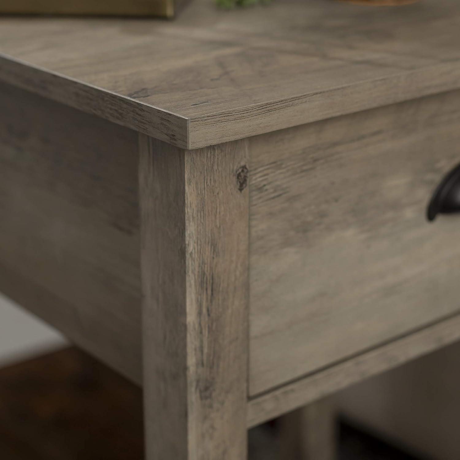 imageWalker Edison Farmhouse Square Side Accent Table SetLivingRoom Storage End Table with Storage Door Nightstand Bedroom 18 Inch Rustic OakGrey Wash