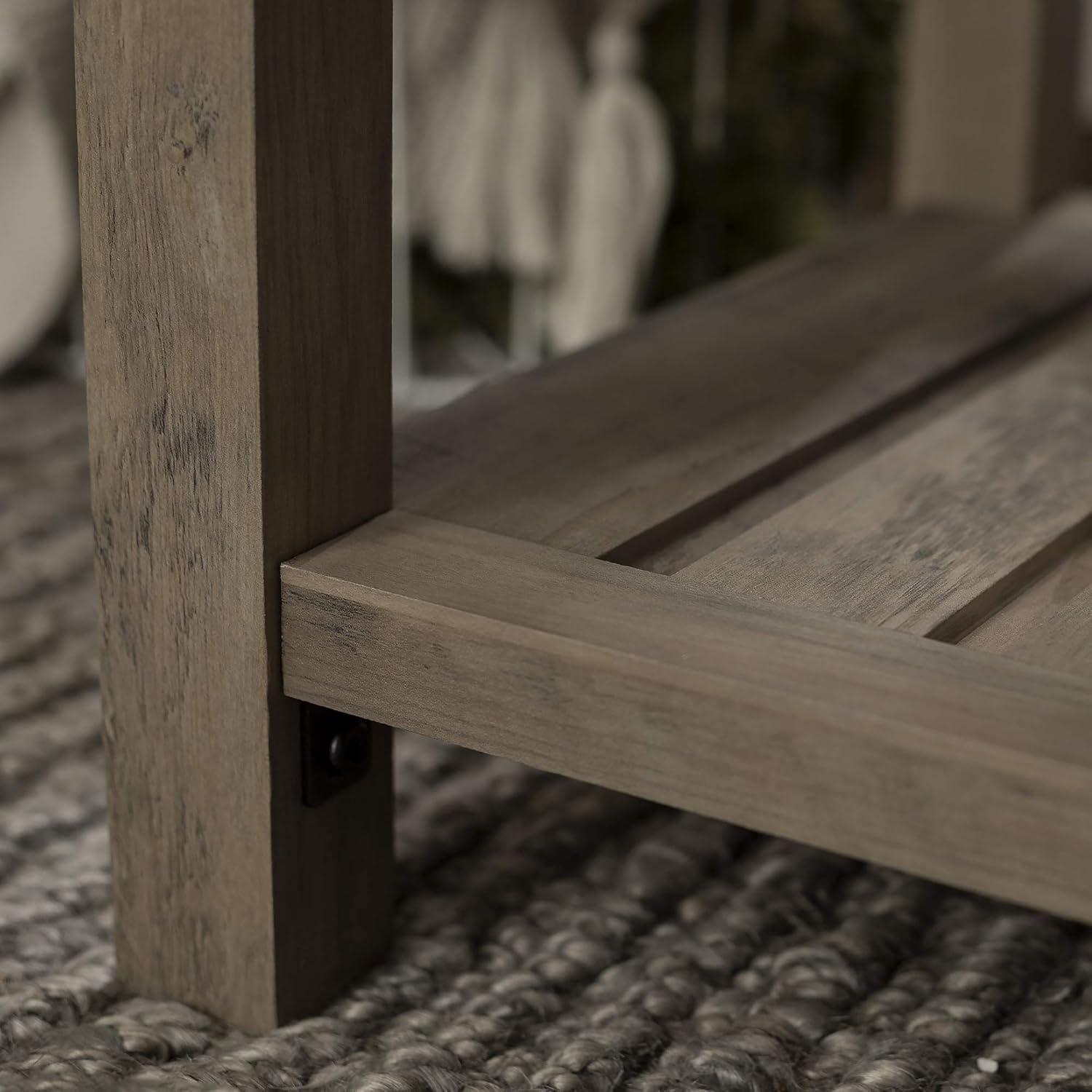 imageWalker Edison Farmhouse Square Side Accent Table SetLivingRoom Storage End Table with Storage Door Nightstand Bedroom 18 Inch Rustic OakGrey Wash