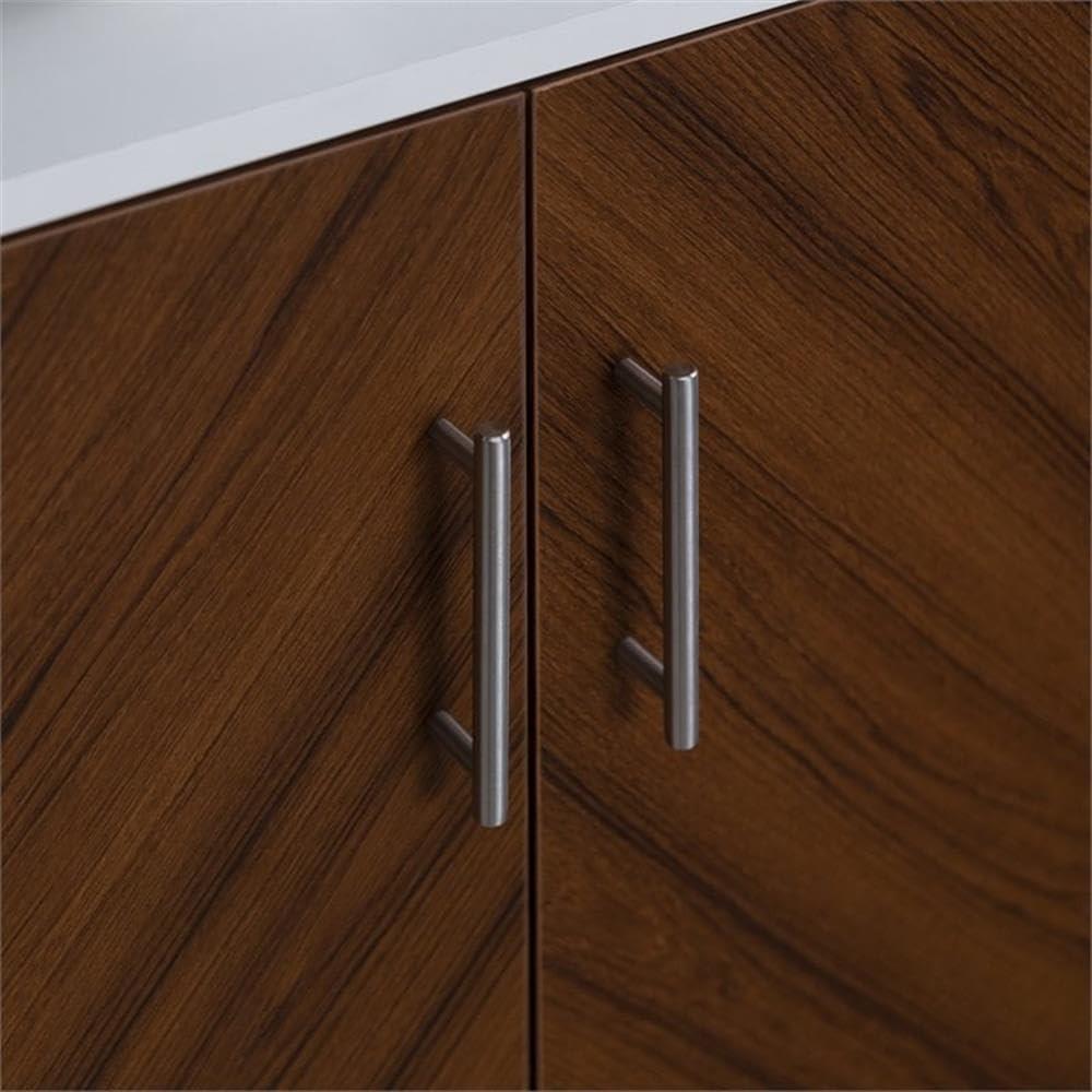 imageWalker Edison Fehr Modern 2 Door Bookmatch Asymmetrical Console for TVs up to 65 Inches 58 Inch WhiteWhite