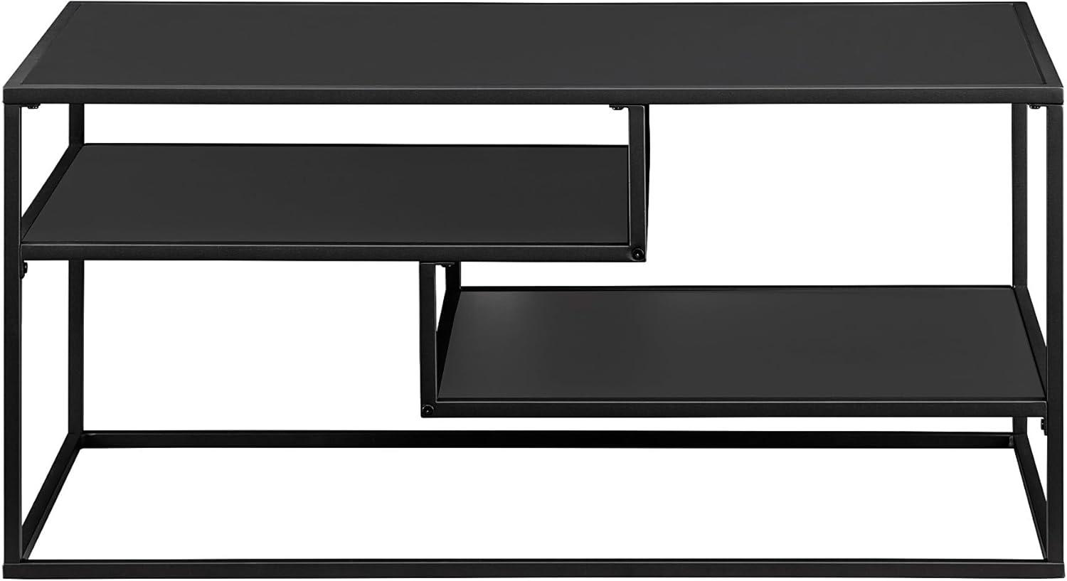imageWalker Edison Finley Contemporary Floating Shelf Coffee Table 40 Inch BlackBlack