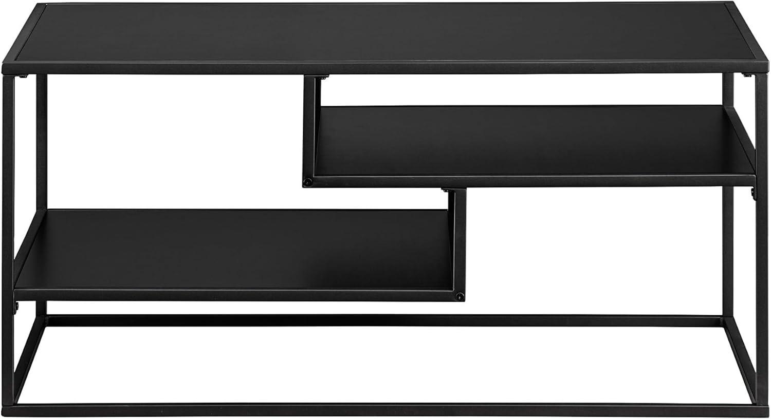 imageWalker Edison Finley Contemporary Floating Shelf Coffee Table 40 Inch BlackBlack