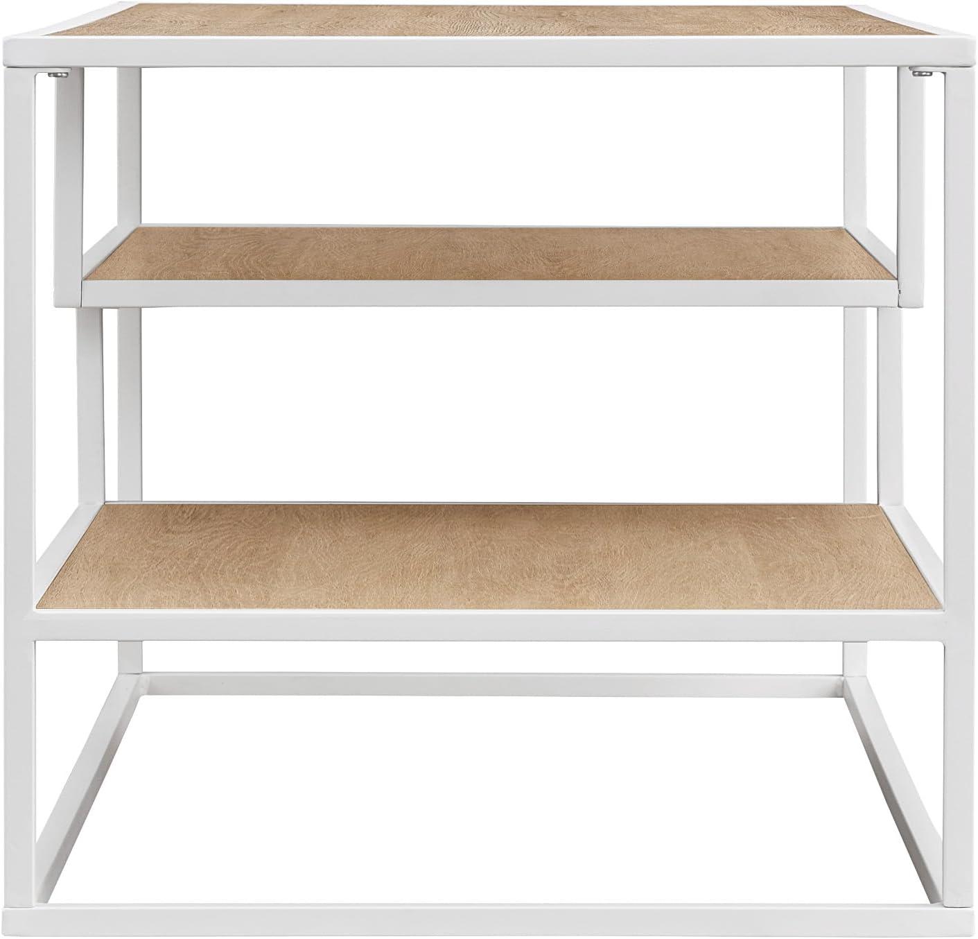 imageWalker Edison Finley Contemporary Floating Shelf Coffee Table 40 Inch BlackCoastal Oak