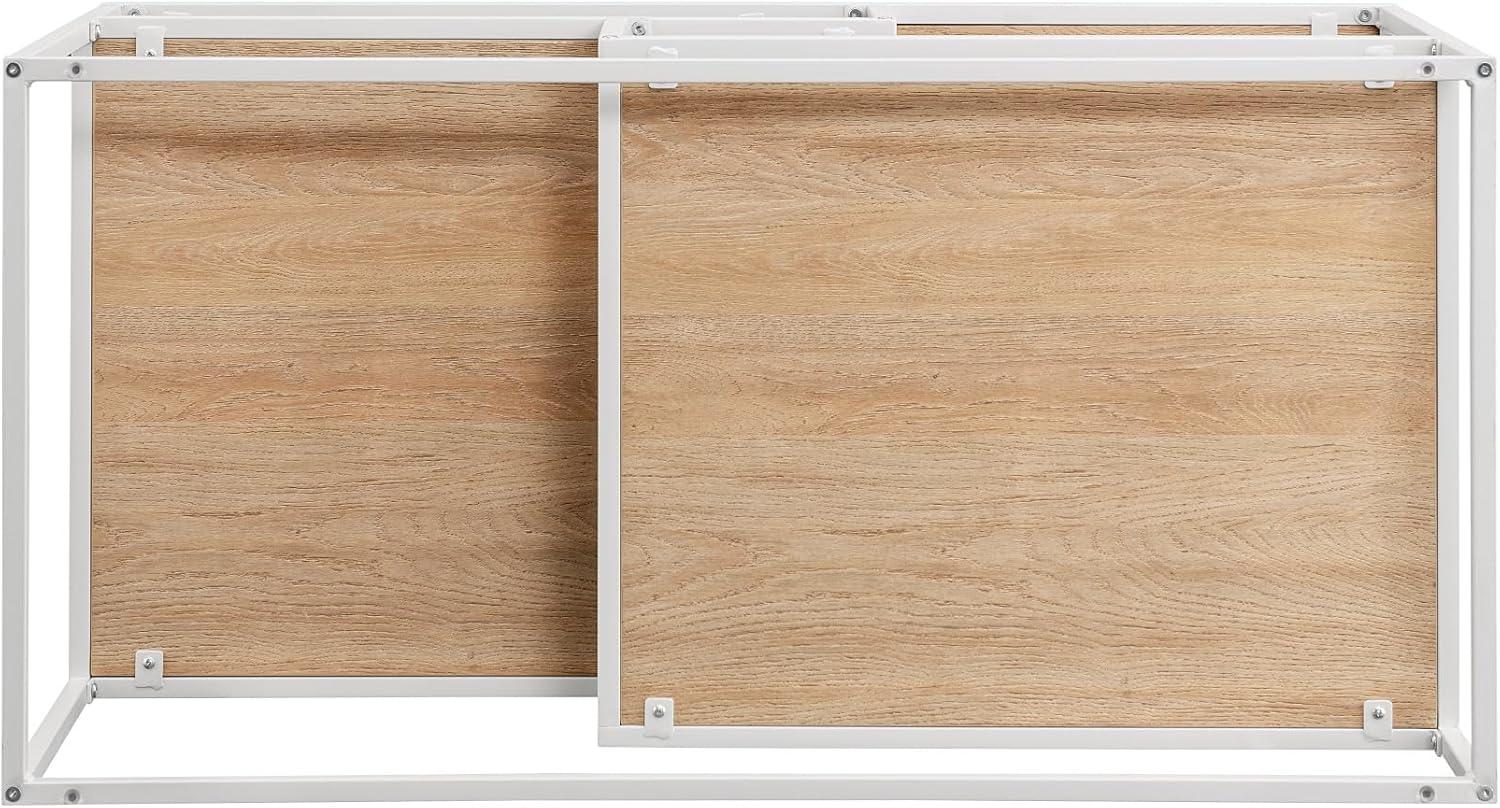 imageWalker Edison Finley Contemporary Floating Shelf Coffee Table 40 Inch BlackCoastal Oak