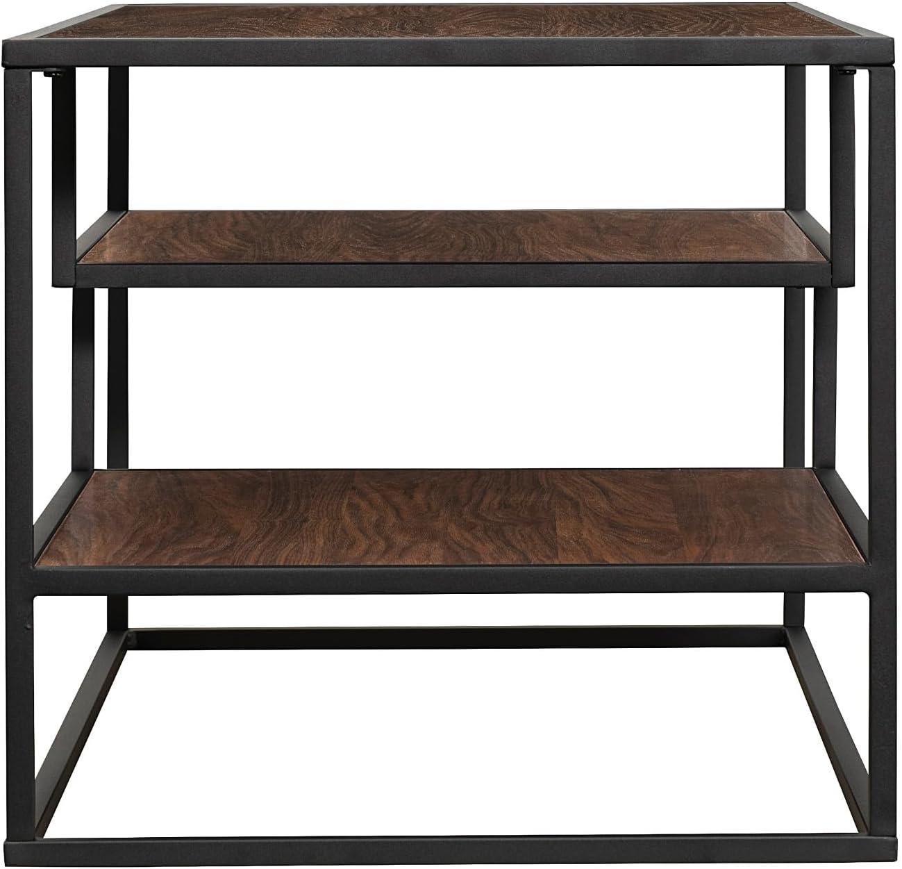 imageWalker Edison Finley Contemporary Floating Shelf Coffee Table 40 Inch Coastal OakDark Walnut