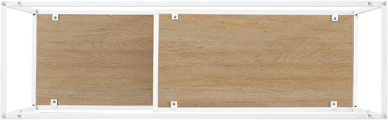 imageWalker Edison Finley Contemporary Floating Shelf Entry Table 42 Inch Coastal OakWhite