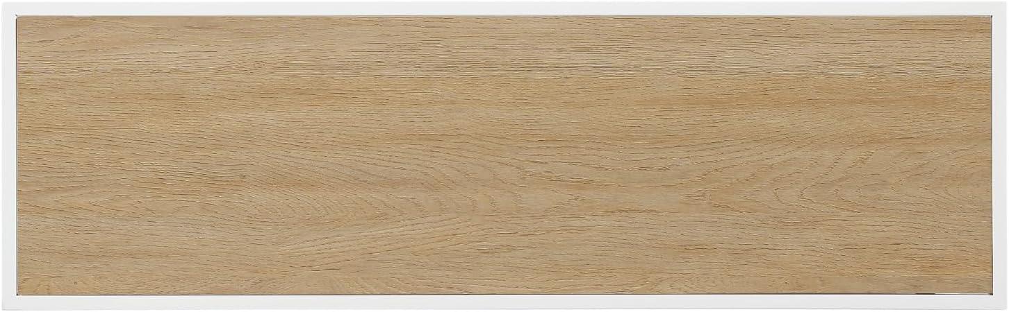imageWalker Edison Finley Contemporary Floating Shelf Entry Table 42 Inch Coastal OakWhite