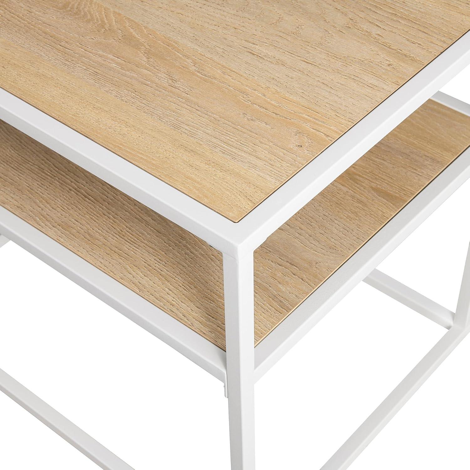 imageWalker Edison Finley Contemporary Floating Shelf TV Stand for TVs up to 43 Inches 40 Inch Coastal OakWhiteCoastal Oak White