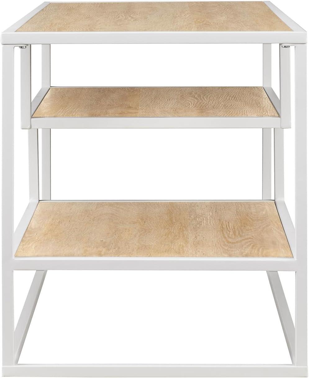 imageWalker Edison Finley Contemporary Floating Shelf TV Stand for TVs up to 43 Inches 40 Inch Coastal OakWhiteCoastal Oak White