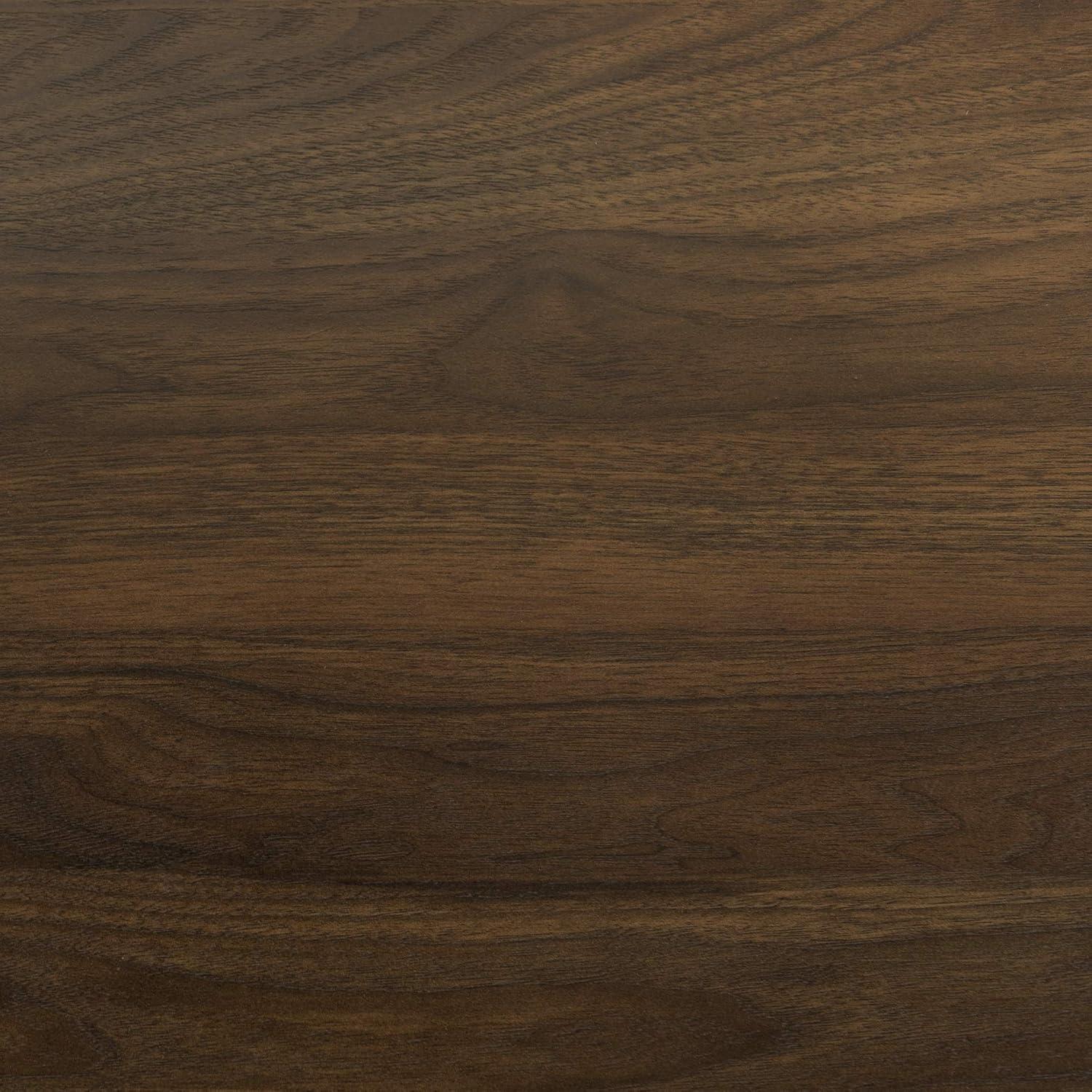 imageWalker Edison Florence 22 Inch 2 Drawer Open Top Side Table with USB Port BirchDark Walnut