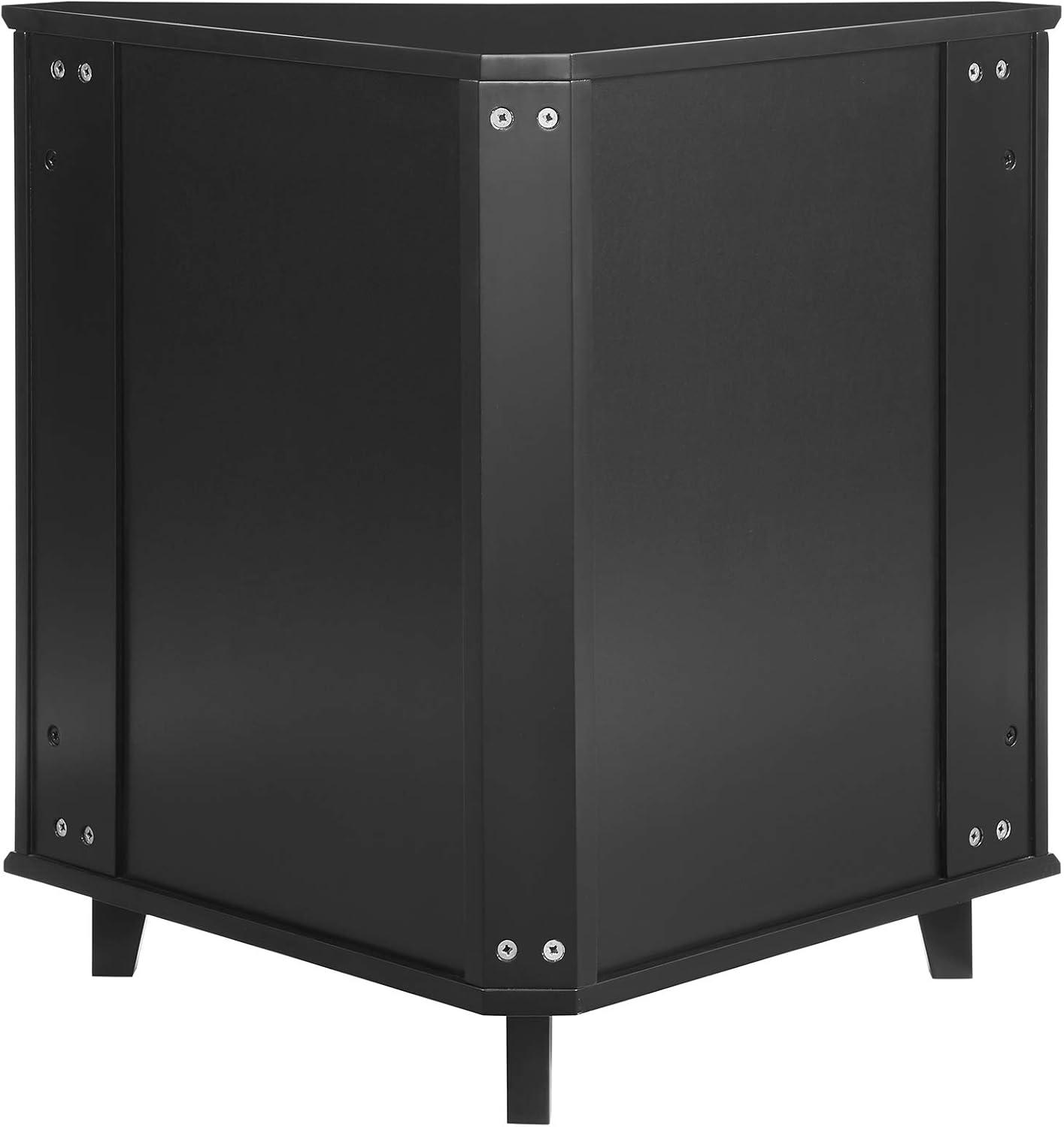 imageWalker Edison Fretwork Corner Accent Cabinet Dark TealBlack