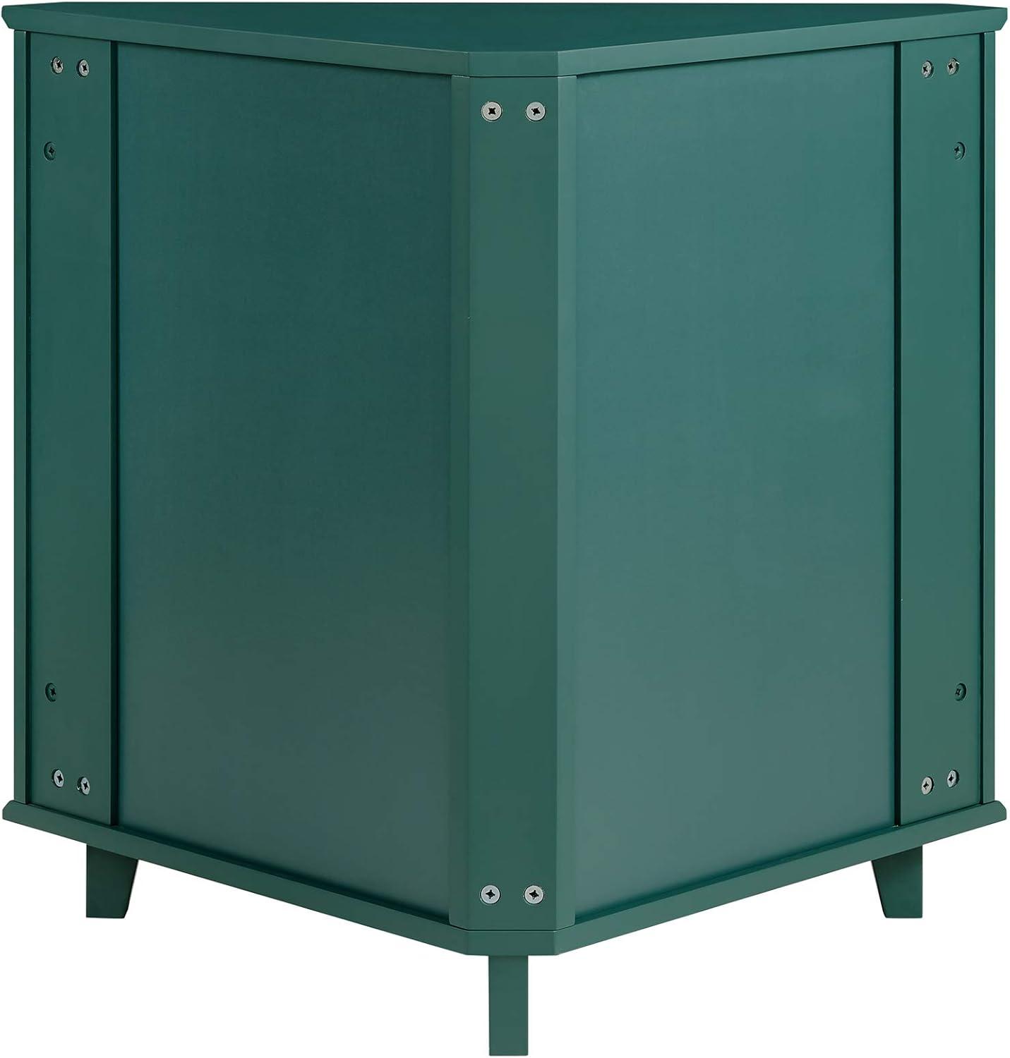 imageWalker Edison Fretwork Corner Accent Cabinet Dark TealDark Teal