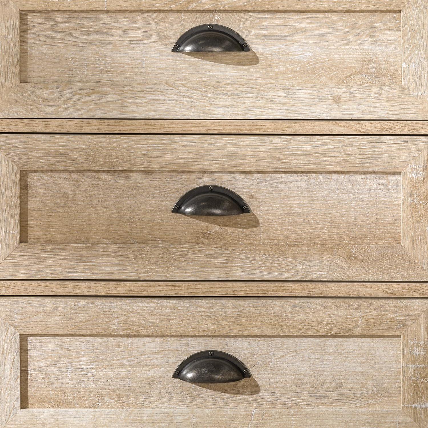 imageWalker Edison Hazel Modern Farmhouse 3 Drawer Framed Nightstand with HalfMoon Handles 25 Inch White OakWhite Oak