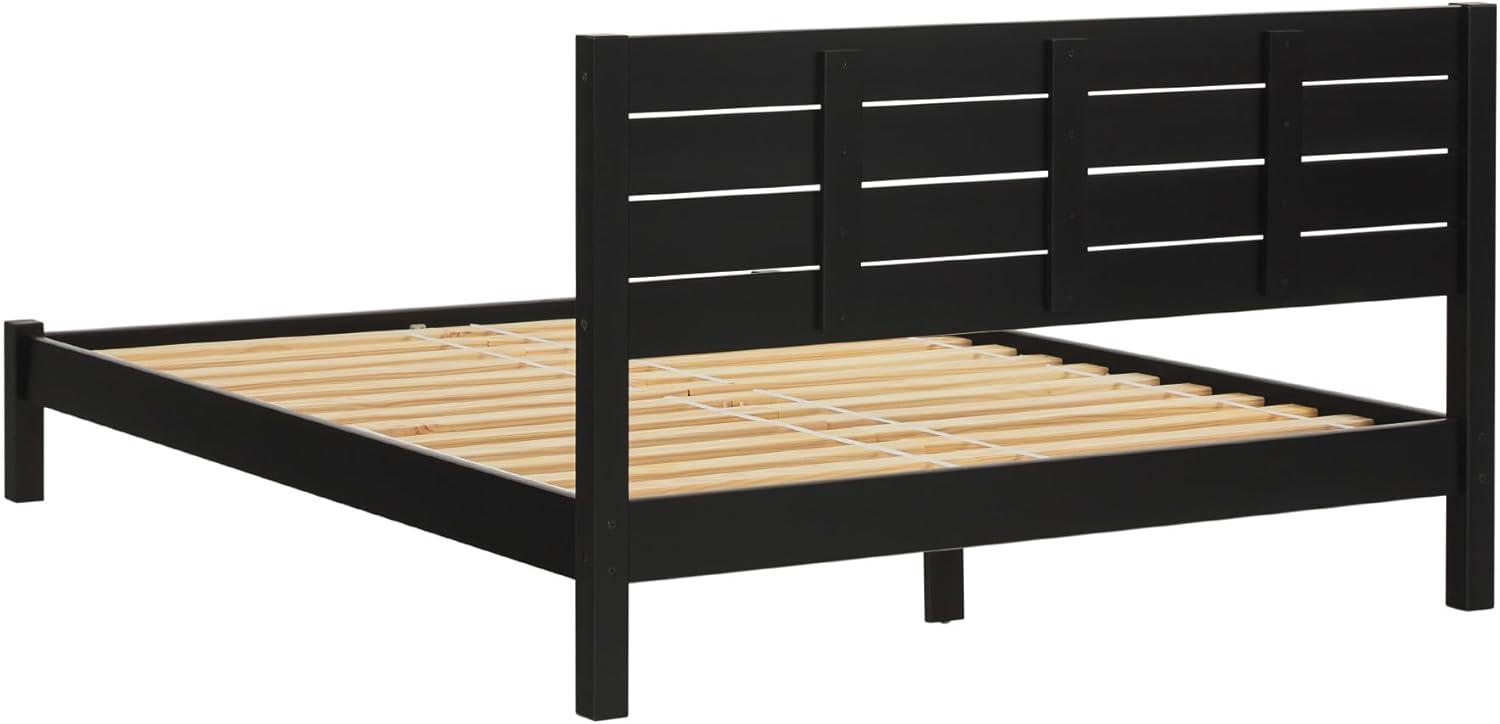 imageWalker Edison Isla Slatted Headboard Canopy Bedframe Queen BlackBlack