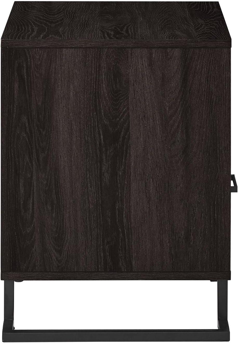 imageWalker Edison Katya Contemporary 1Drawer Nightstand 20 Inch CharcoalCharcoal