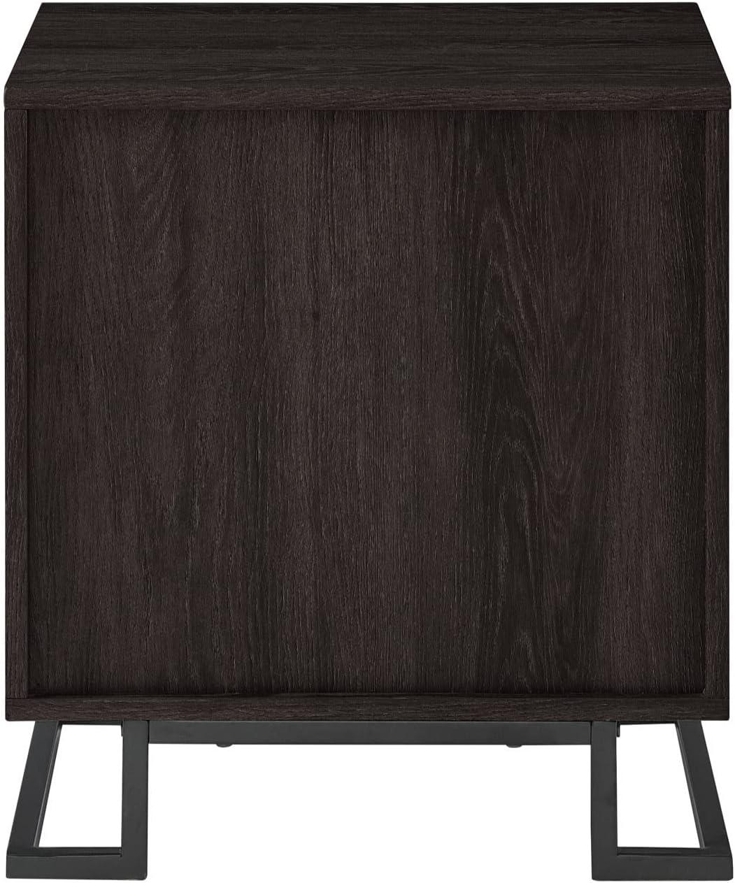 imageWalker Edison Katya Contemporary 1Drawer Nightstand 20 Inch CharcoalCharcoal