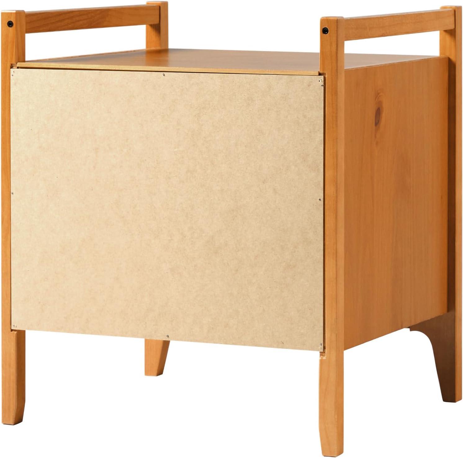imageWalker Edison Leif Scandi Angled DrawerFace Nightstand 22 Inch CaramelCaramel 22 Inch