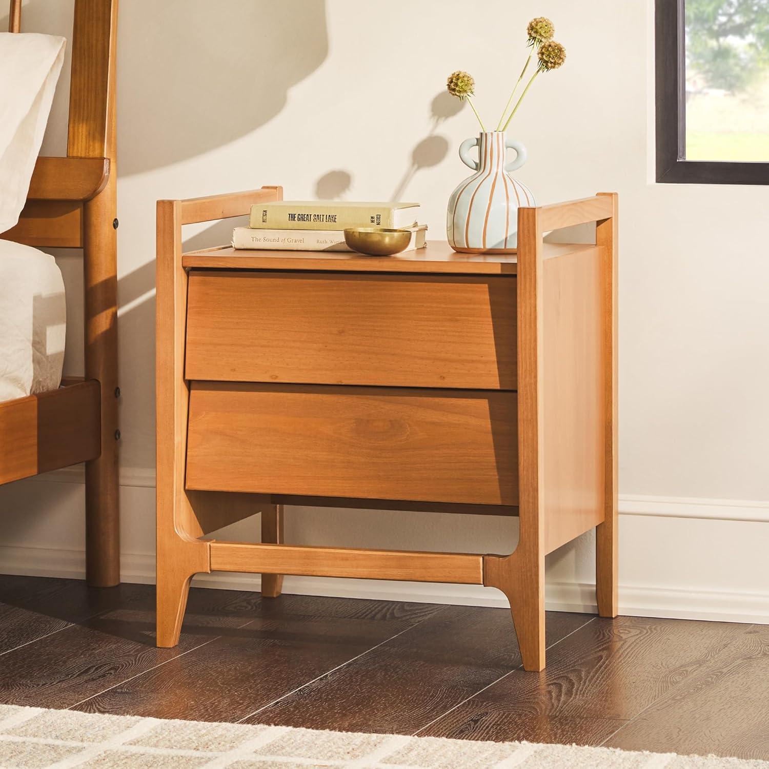 imageWalker Edison Leif Scandi Angled DrawerFace Nightstand 22 Inch CaramelCaramel 22 Inch