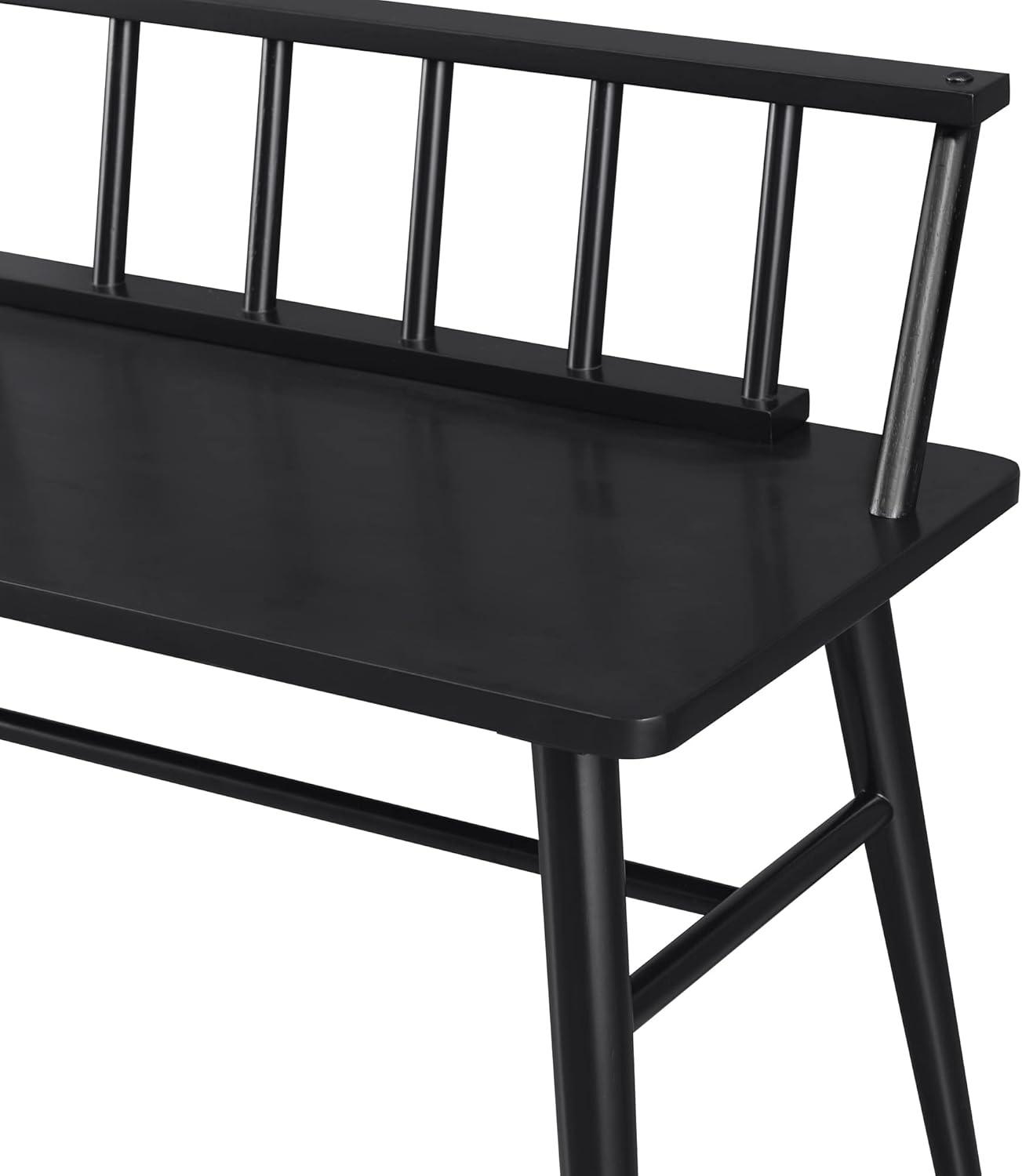 imageWalker Edison Lennon Boho Solid Wood Low SpindleBack Bench 47 Inch BlackBlack