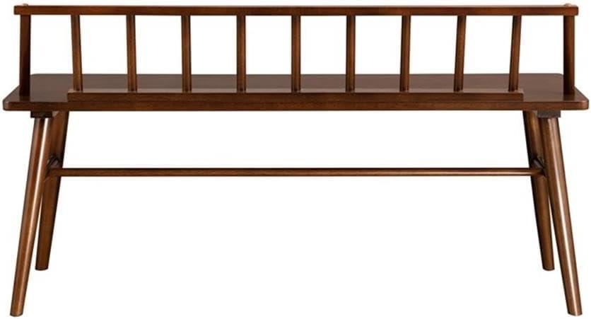 imageWalker Edison Lennon Boho Solid Wood Low SpindleBack Bench 47 Inch BlackWalnut