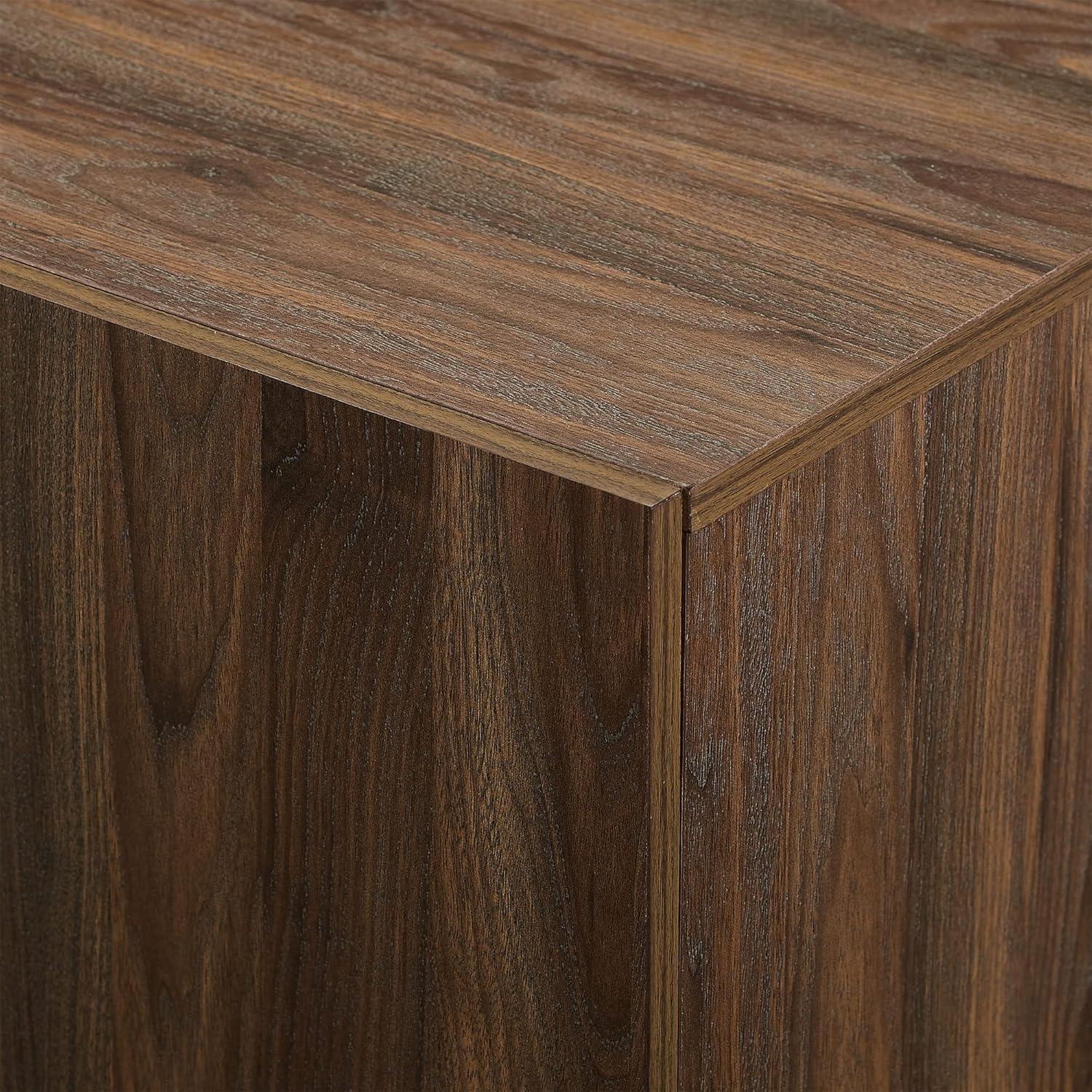 imageWalker Edison Liss Contemporary 4Door Minimalist Sideboard 70 Inch Dark WalnutDark Walnut