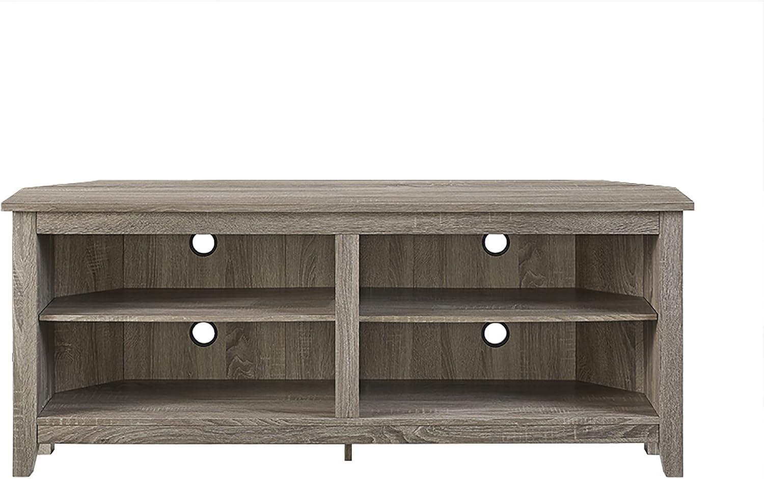 imageWalker Edison Maxwell Classic 2 Shelf Corner TV Stand for TVs up to 65 Inches 58 Inch EspressoDriftwood