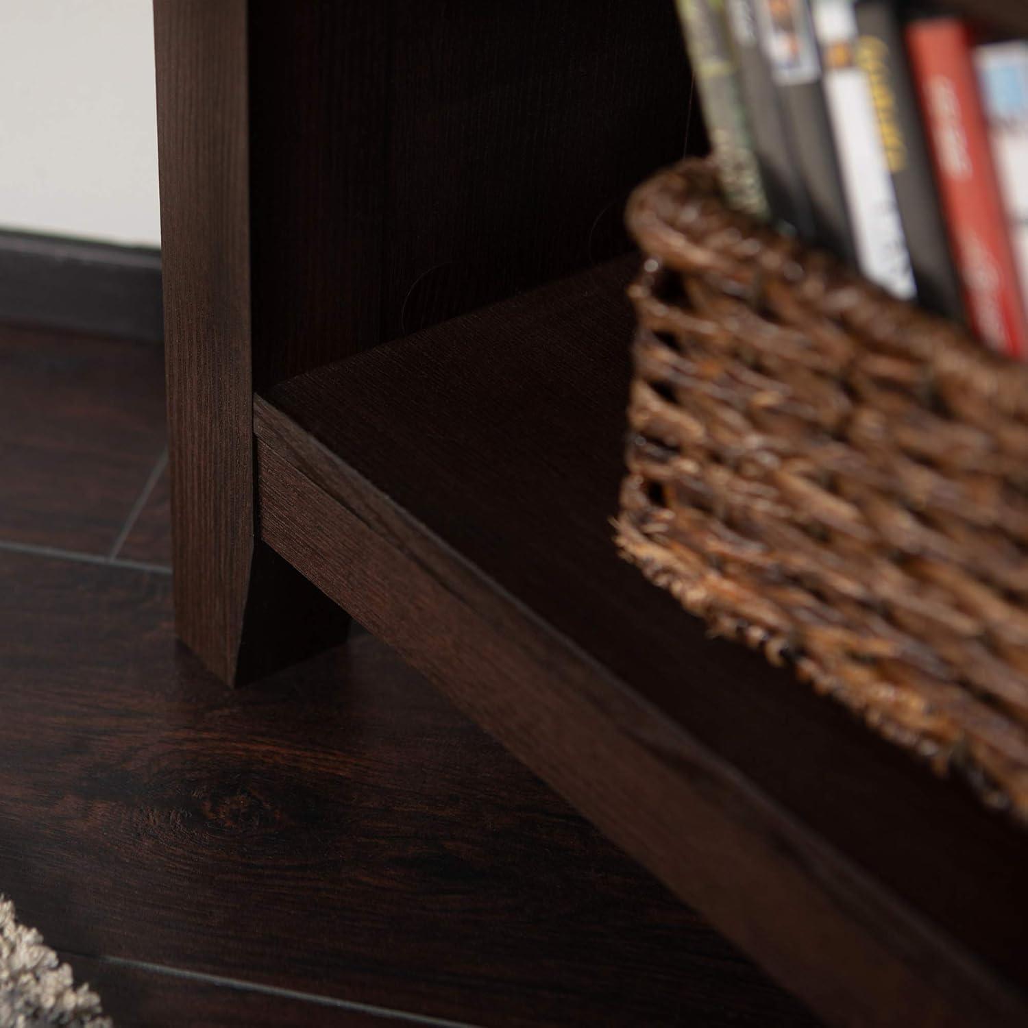 imageWalker Edison Maxwell Classic 2 Shelf Corner TV Stand for TVs up to 65 Inches 58 Inch EspressoEspresso