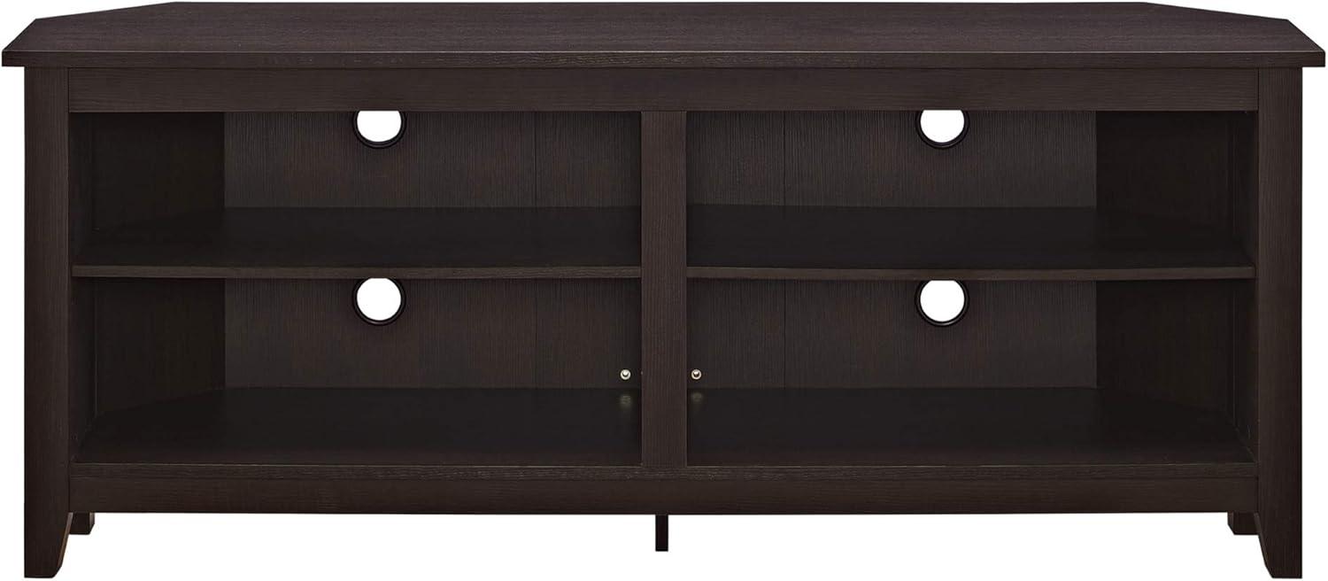 imageWalker Edison Maxwell Classic 2 Shelf Corner TV Stand for TVs up to 65 Inches 58 Inch EspressoEspresso