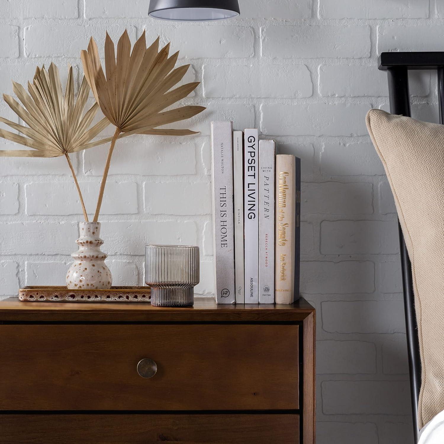 imageWalker Edison Mid Century Modern 1Drawer Nightstand Bedroom Storage Drawer and Shelf Bedside End Table 24 Inch Natural PineWalnut