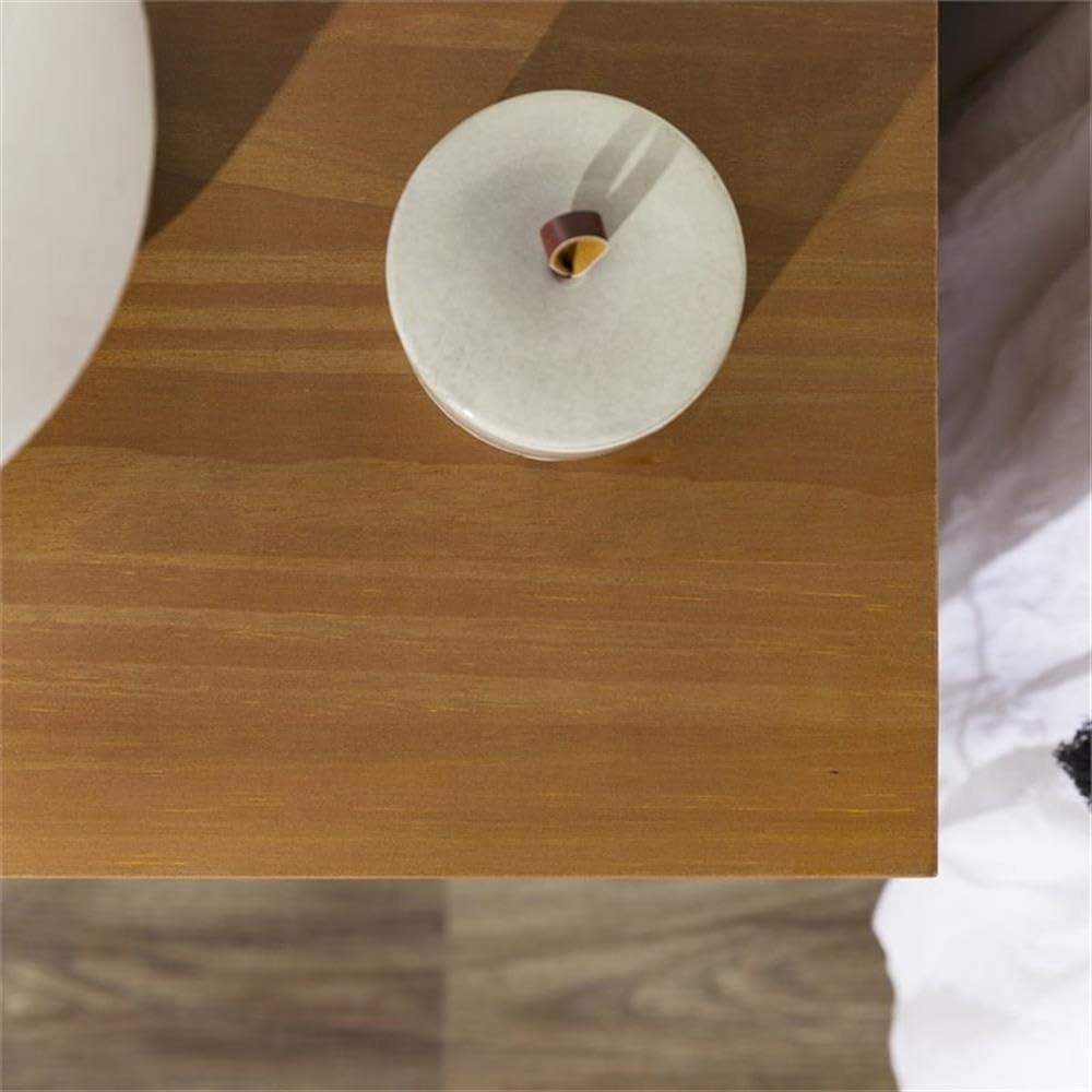 imageWalker Edison Mid Century Modern Grooved Handle Wood Nightstand Side Table Bedroom Storage Drawer and Shelf Bedside End Table 2 Drawer CaramelCaramel