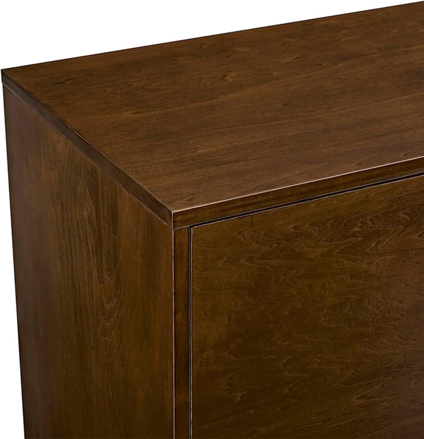 imageWalker Edison Mid Century ModernTV Stand Console with 3 Drawers and Closed Cabinet Storage 60quot WalnutWalnut