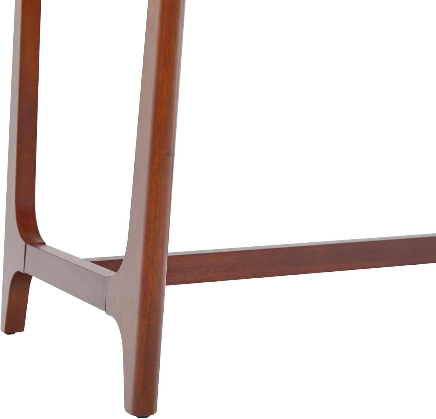 imageWalker Edison MidCentury Modern Solid Wood Trestle Base Dining Table 60 Inch Black Ash VeneerWalnut