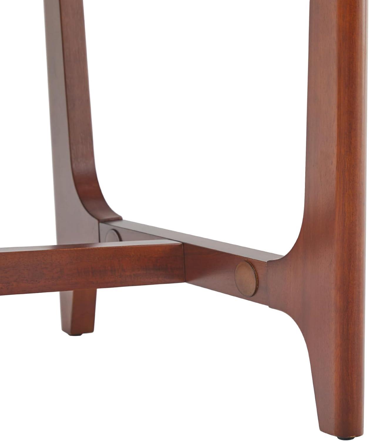 imageWalker Edison MidCentury Modern Solid Wood Trestle Base Dining Table 60 Inch Black Ash VeneerWalnut