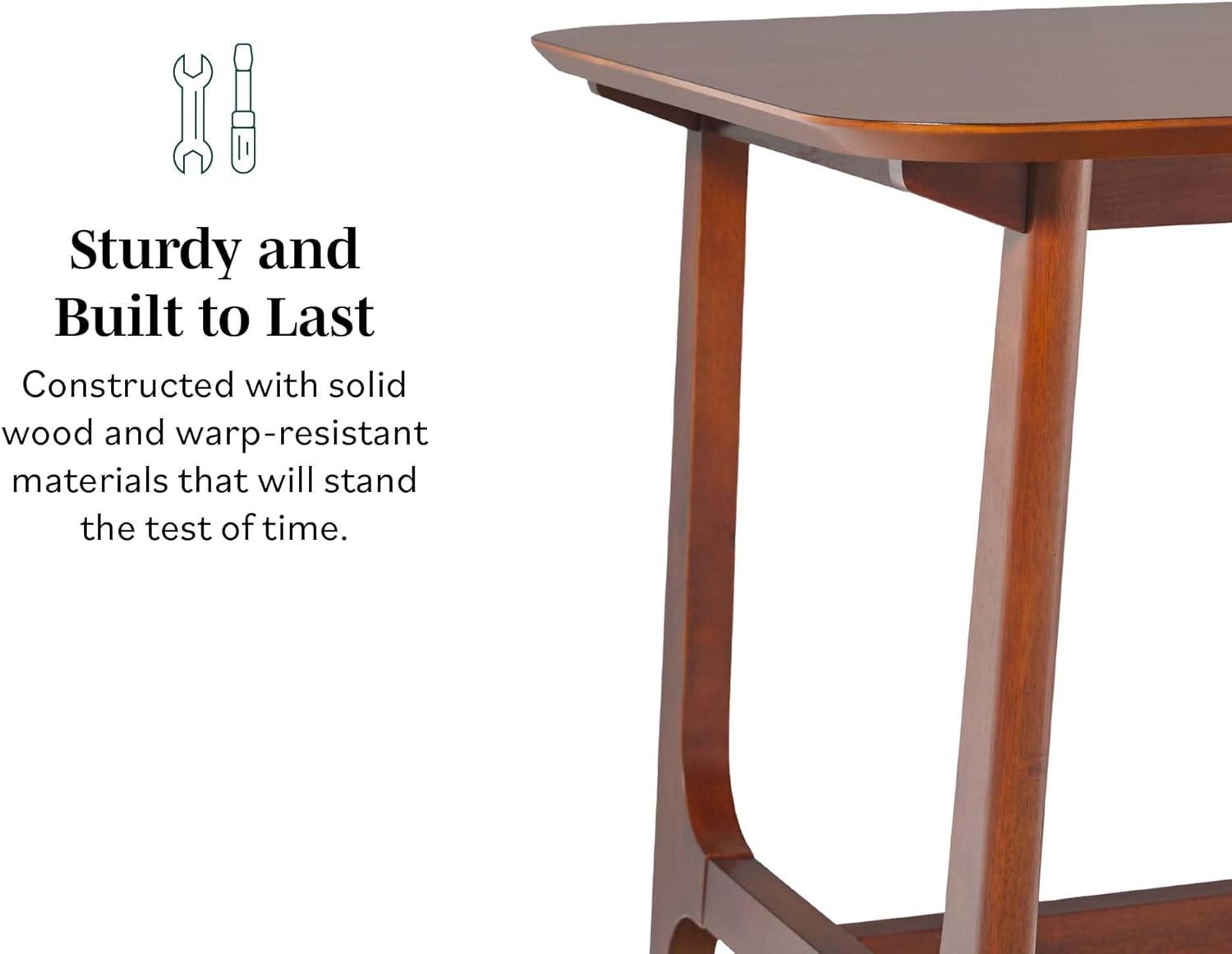 imageWalker Edison MidCentury Modern Solid Wood Trestle Base Dining Table 60 Inch Black Ash VeneerWalnut