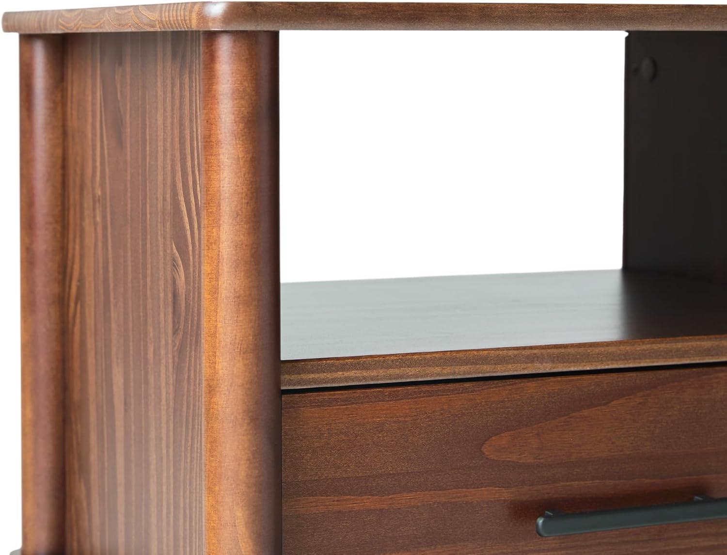 imageWalker Edison Modern 1Drawer Nightstand 20 Inch Walnut 20InchWalnut 20inch