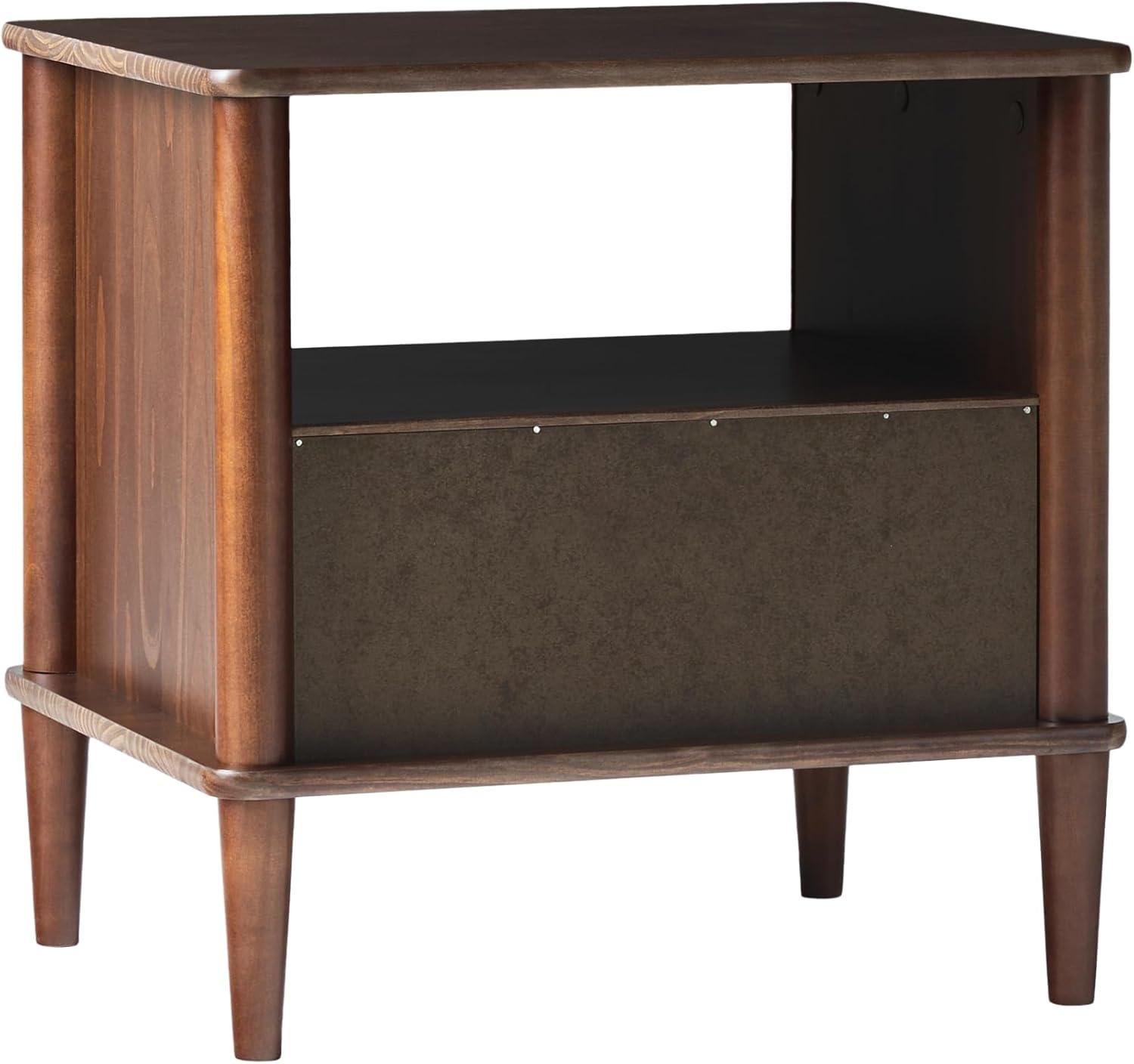 imageWalker Edison Modern 1Drawer Nightstand 20 Inch Walnut 20InchWalnut 20inch