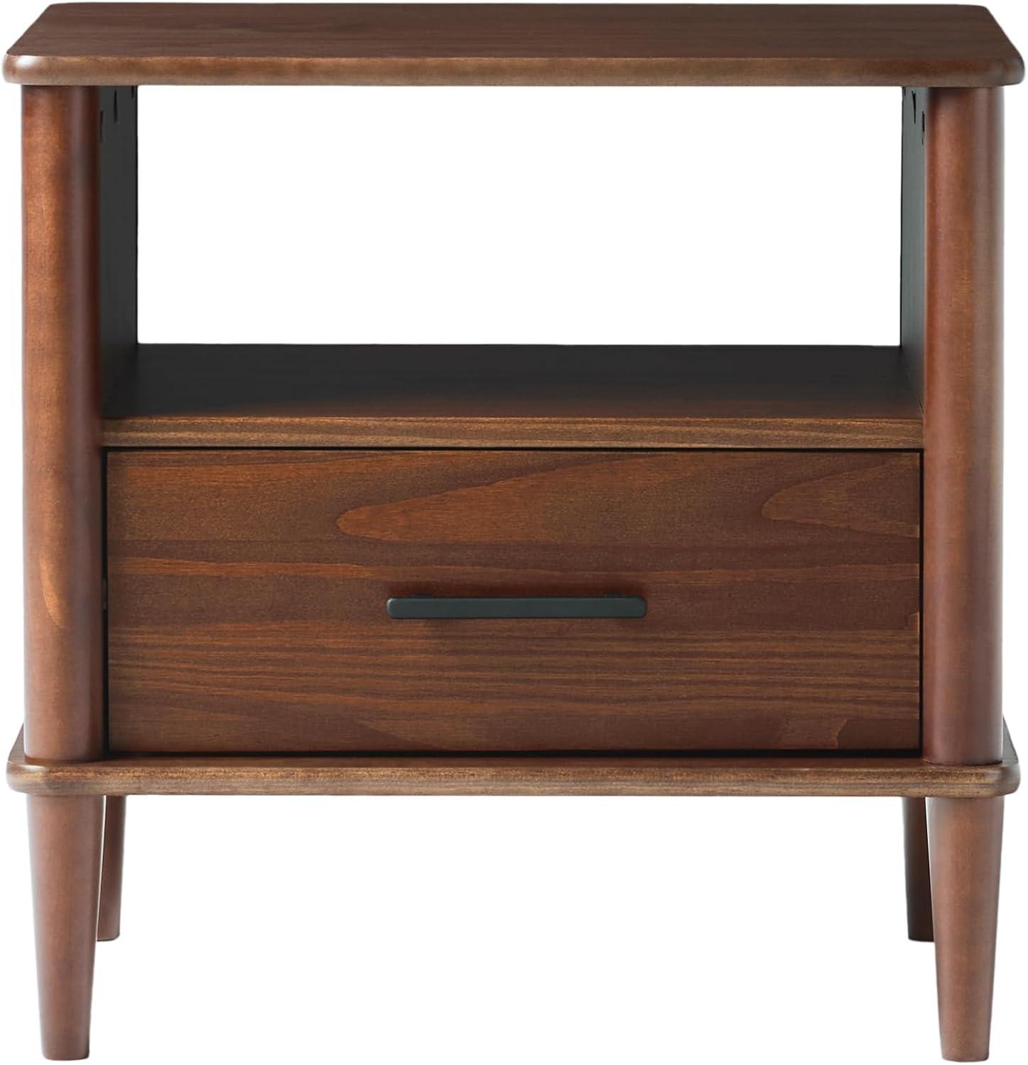 imageWalker Edison Modern 1Drawer Nightstand 20 Inch Walnut 20InchWalnut 20inch