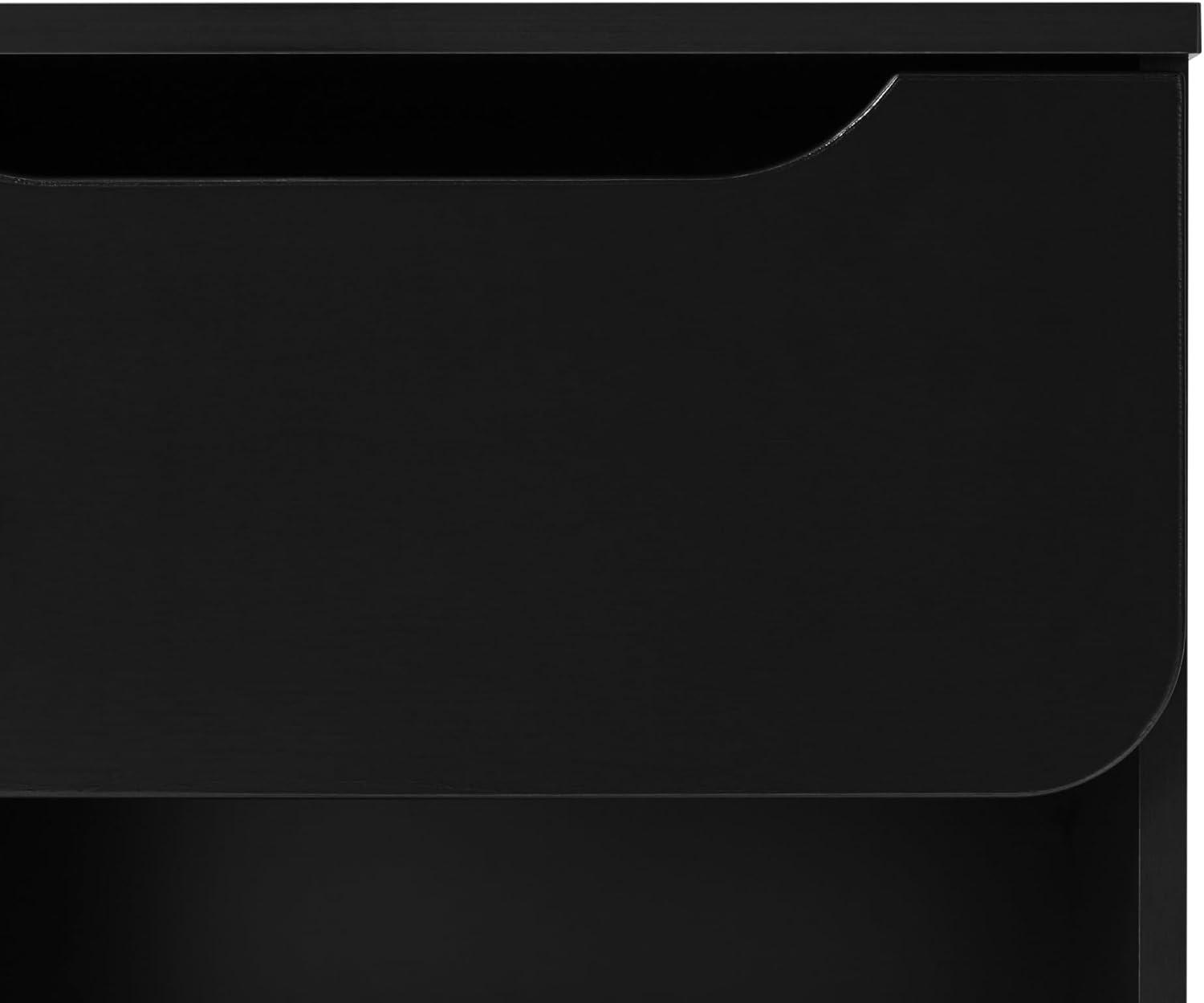 imageWalker Edison Modern 1Drawer Simple Nightstand 20 Inch RivieraBlack