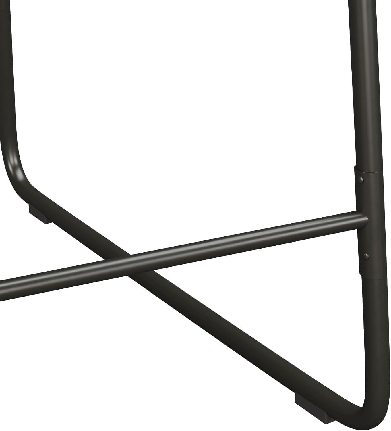 imageWalker Edison Modern 2Piece Minimalist Counter Stools with Wooden Back Set of 2 BlackBlack