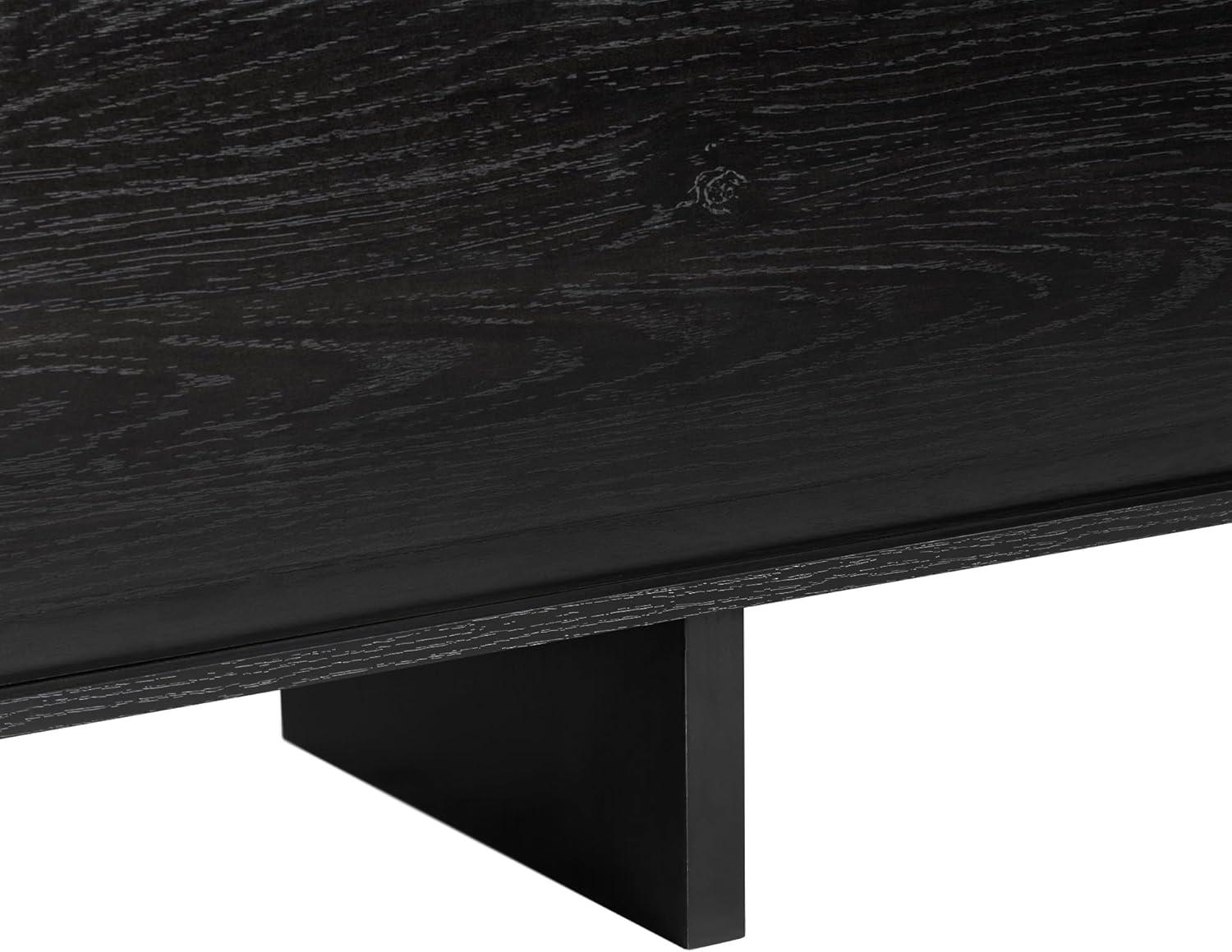 imageWalker Edison Modern Beveled 2Door 2Drawer Sideboard 63 Inch Coastal OakBlack