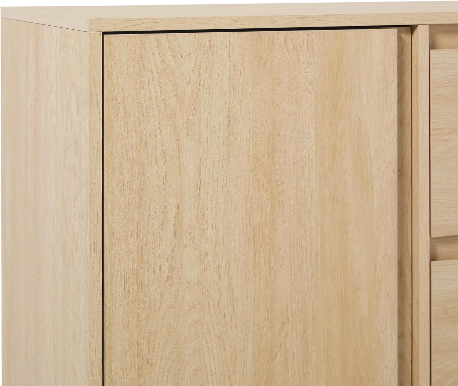 imageWalker Edison Modern Beveled 2Door 2Drawer Sideboard 63 Inch Coastal OakCoastal Oak