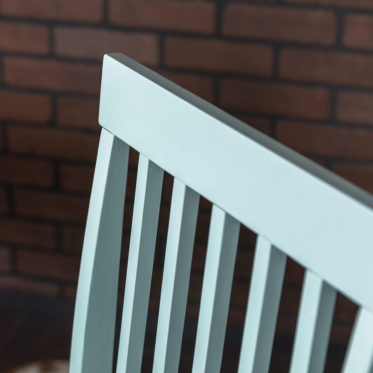 imageWalker Edison Modern Color Dining Room Table and Chair Set Small Space Living Kitchen Dining Set 48 Inch 4 Person White and Mint BlueWhite and Sage Green