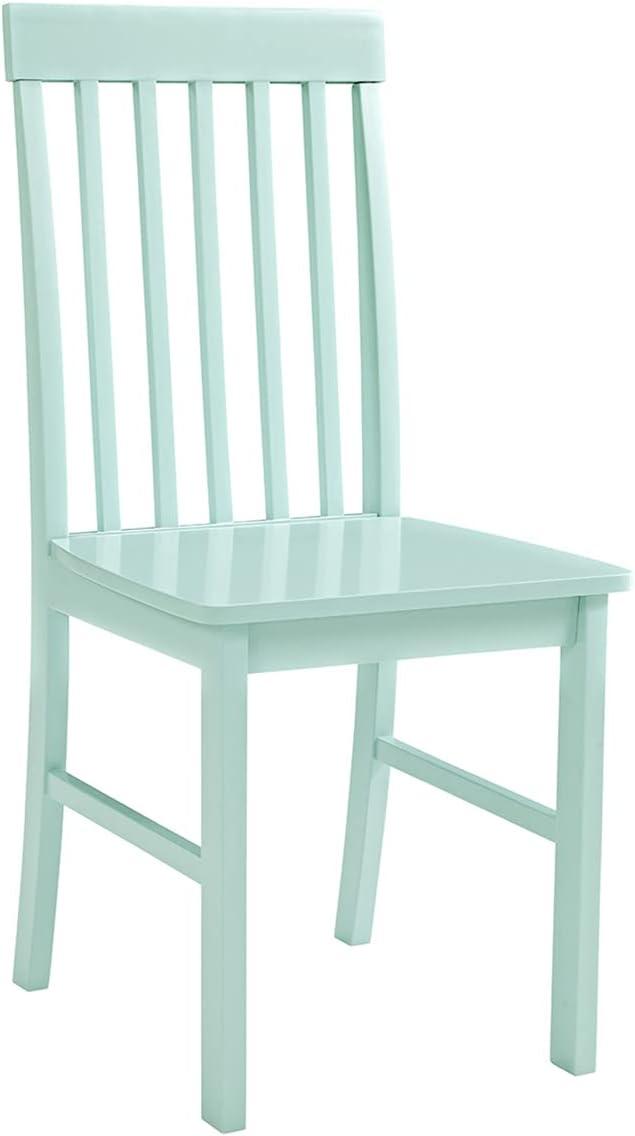 imageWalker Edison Modern Color Dining Room Table and Chair Set Small Space Living Kitchen Dining Set 48 Inch 4 Person White and Mint BlueWhite and Sage Green