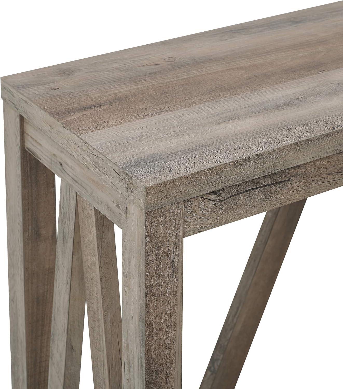 imageWalker Edison Modern Farmhouse Accent Entryway Table Entry Table Living Room End Table 52 Inch Rustic OakGrey Wash