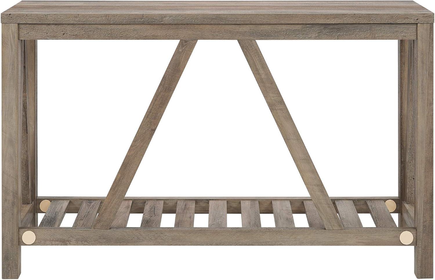 imageWalker Edison Modern Farmhouse Accent Entryway Table Entry Table Living Room End Table 52 Inch Rustic OakGrey Wash