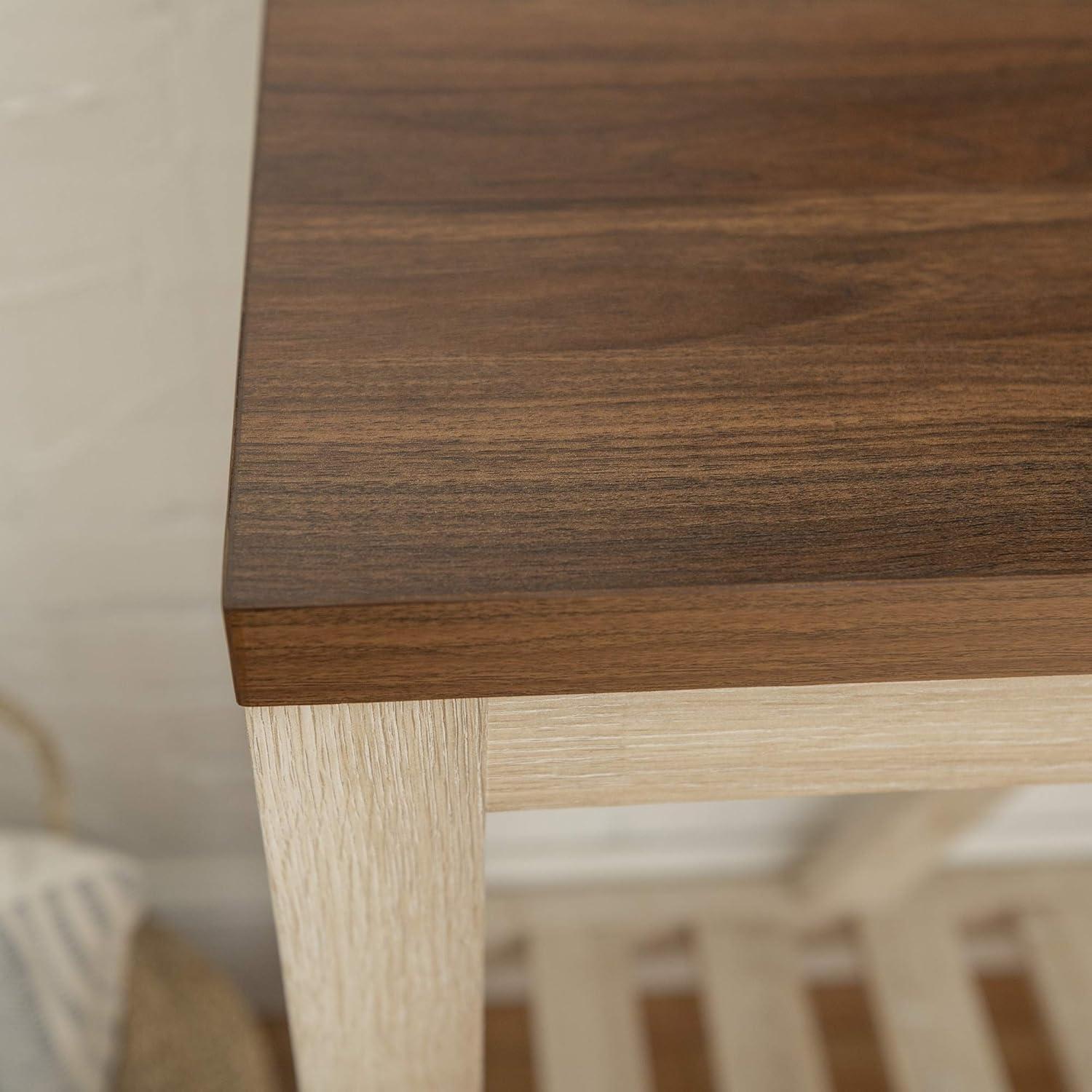 imageWalker Edison Modern Farmhouse Accent Entryway Table Entry Table Living Room End Table 52 Inch Rustic OakWhite Oak