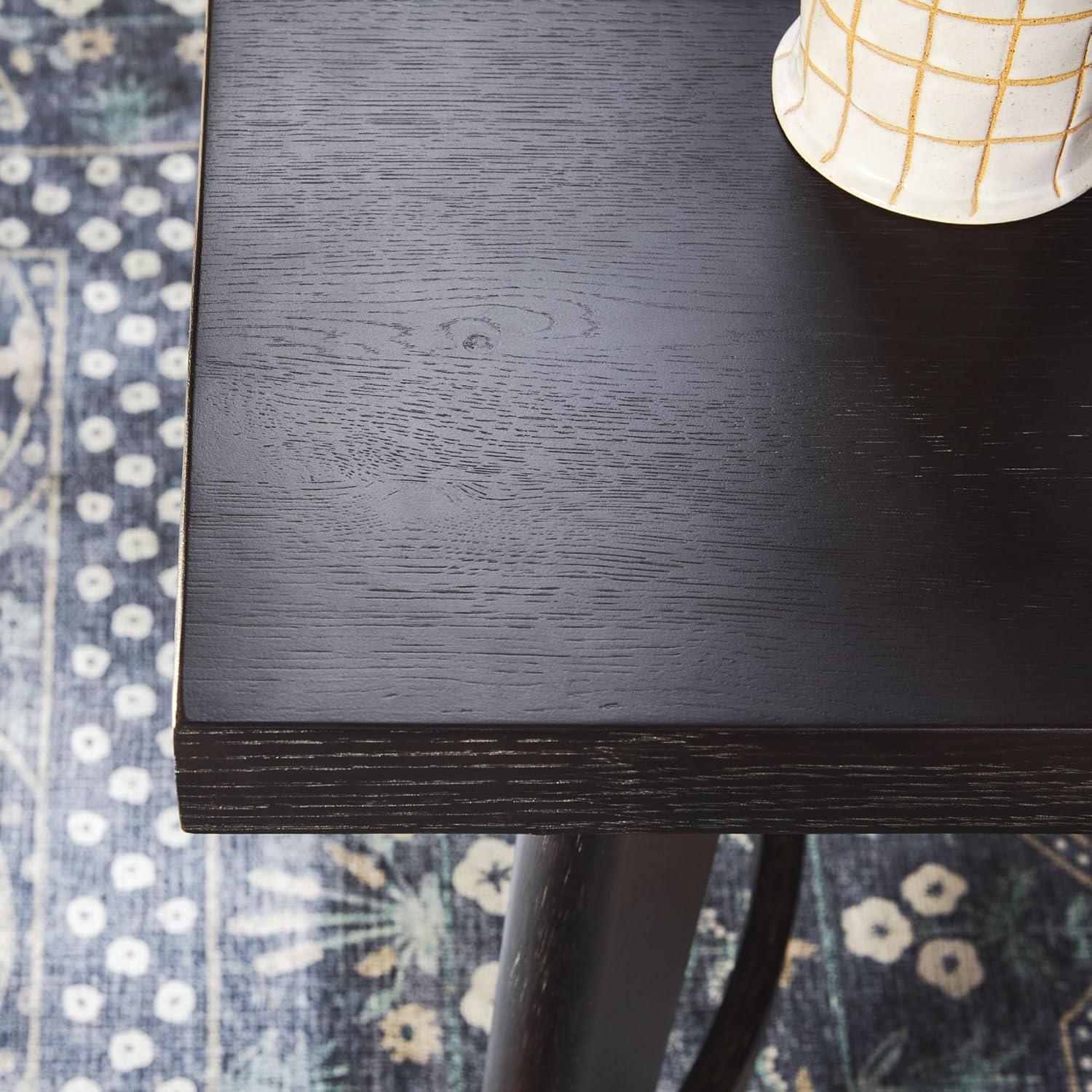 imageWalker Edison Modern Farmhouse Rustic Solid Oak Wood Oval Dining Table for 6 White OakBlack Oak