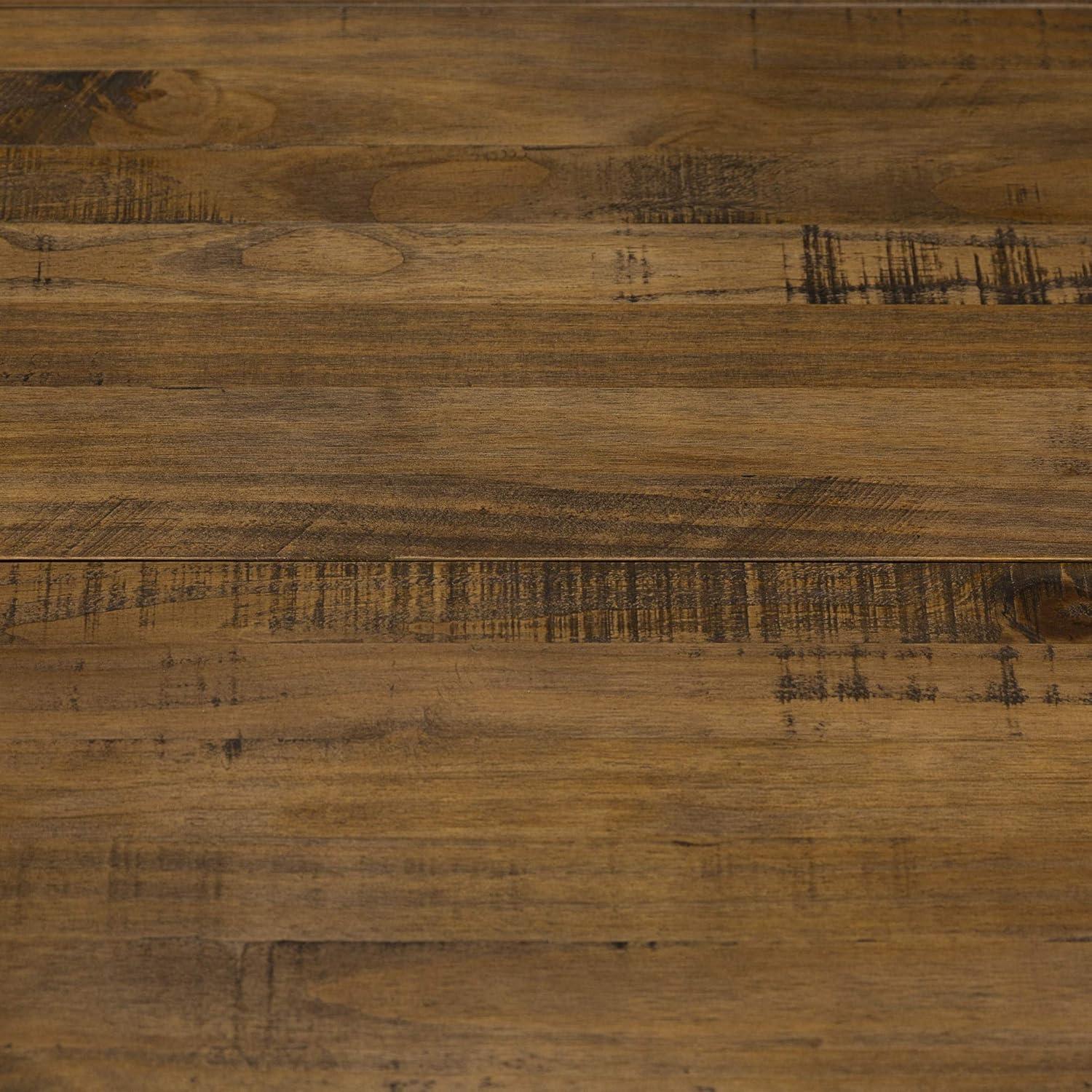 imageWalker Edison Modern Farmhouse Small Kitchen Furniture Dining Room Table Wood 72 Inch Grey and BrownWhite and Rustic Oak