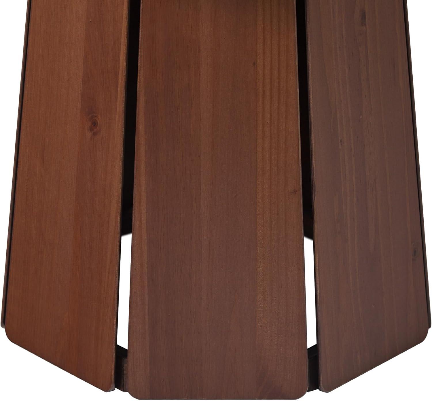 imageWalker Edison Modern PaneledWood Pedestal Base Round Top Dining Table 48 Inch BrownBrown