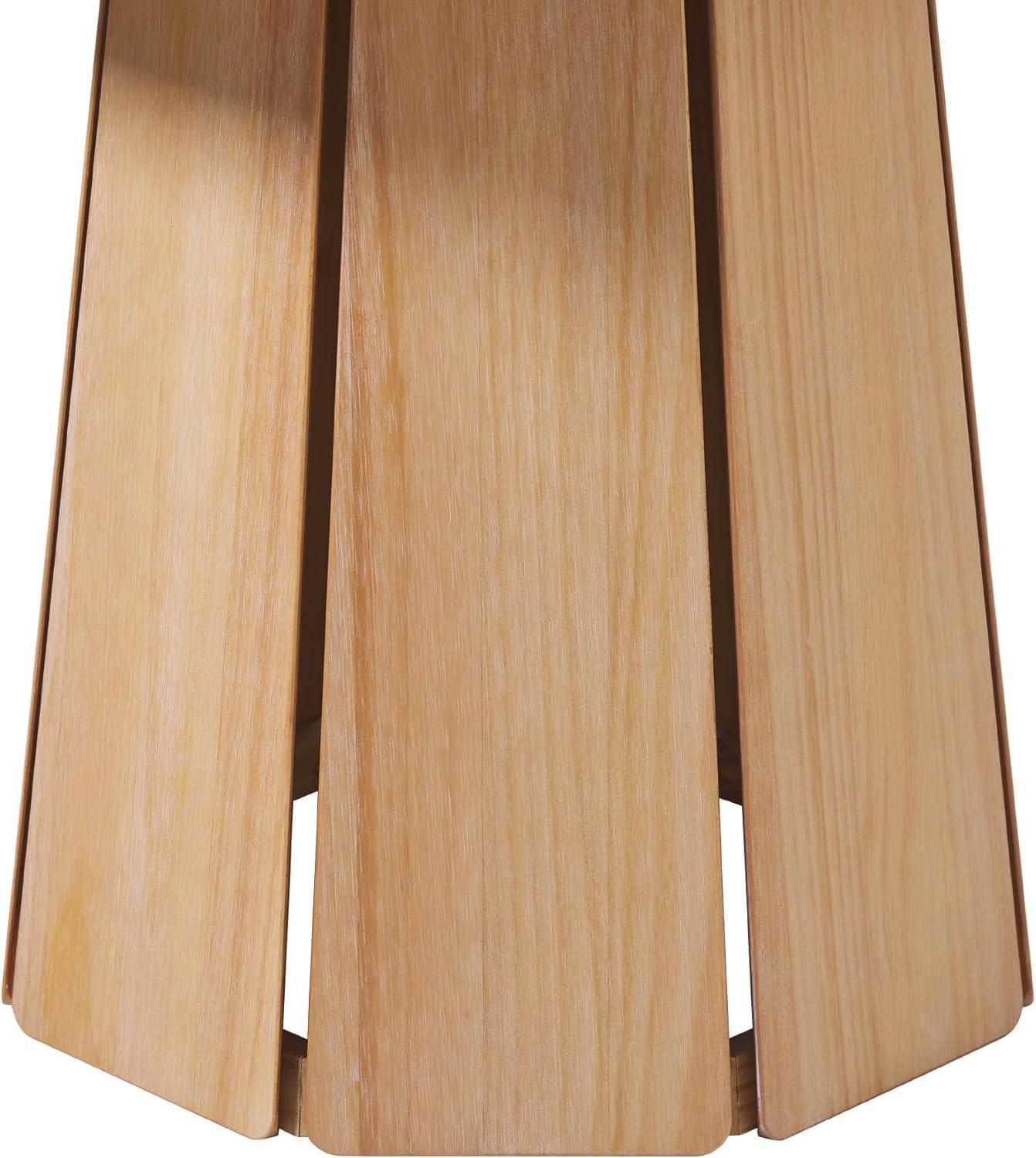 imageWalker Edison Modern PaneledWood Pedestal Base Round Top Dining Table 48 Inch BrownCerused White